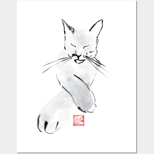 zen cat Posters and Art